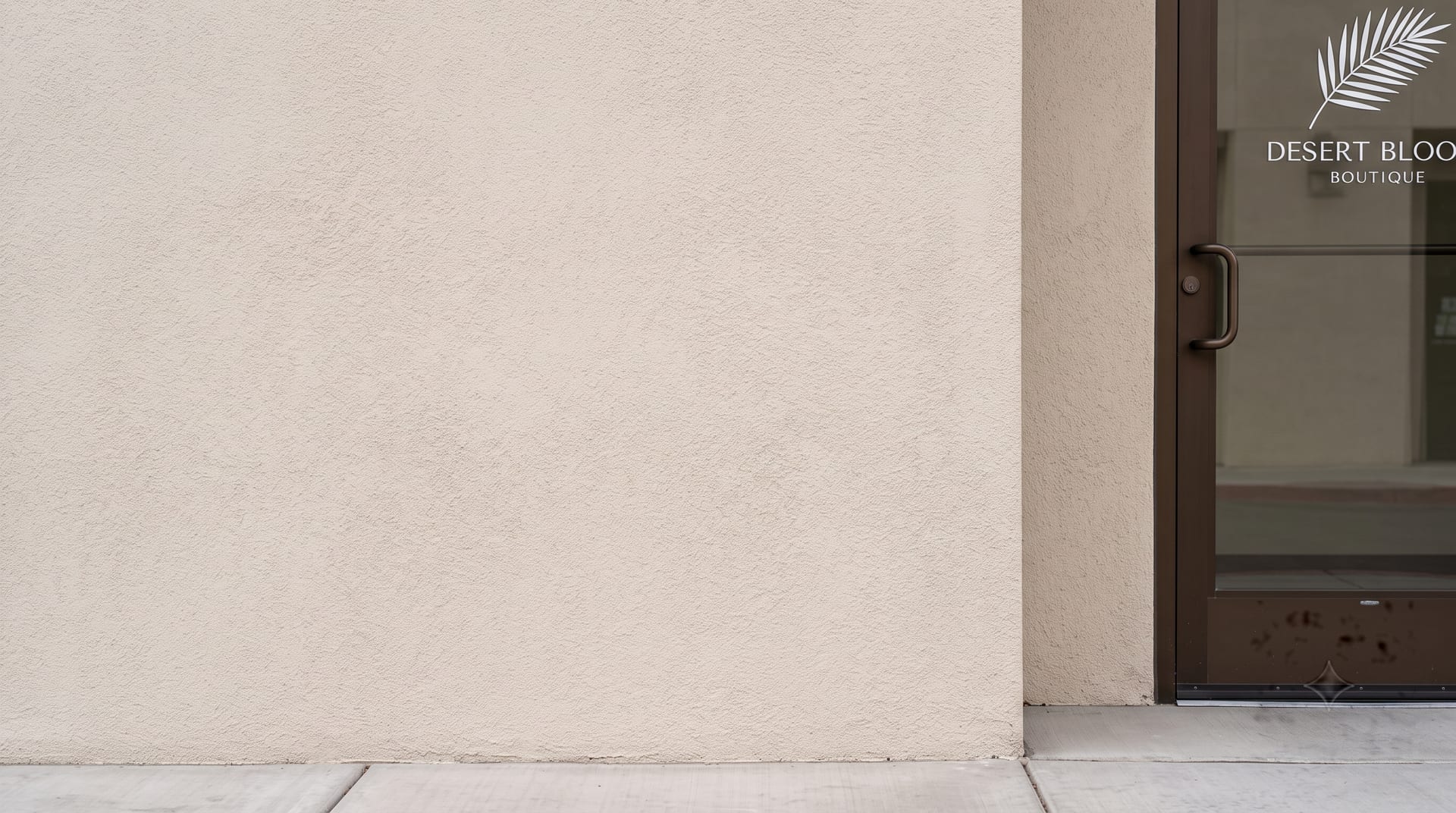 Painted stucco wall after graffiti removal, paint intact